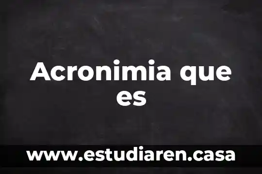 Very good que es 8 Acronimia que es