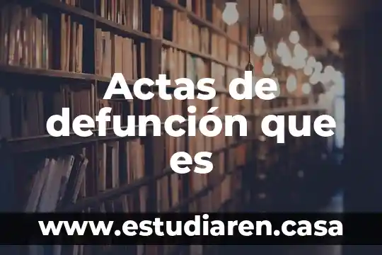 Qué es significan las siglas nif 5 Actas de defunción que es