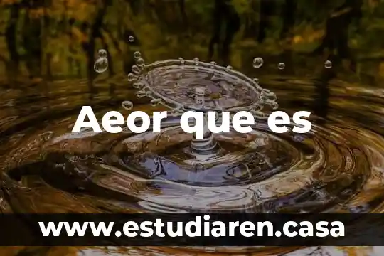 Aeor que es