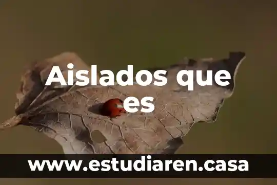 Aislados que es