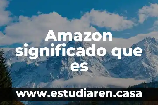 Amazon significado que es