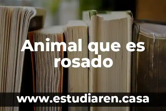 Animal que es rosado