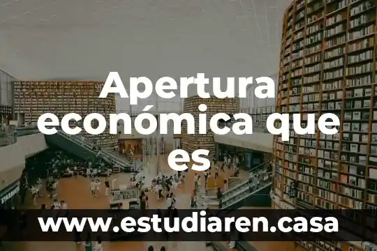 Apertura económica que es