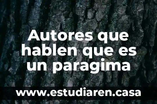 Autores que hablen que es un paragima