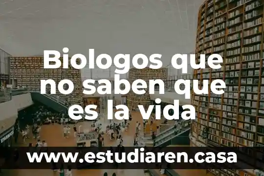 Cosas de hombres que las mujeres no saben que es 4 Biologos que no saben que es la vida