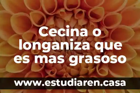 Cecina o longaniza que es mas grasoso