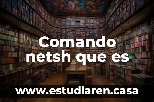 Comando netsh que es