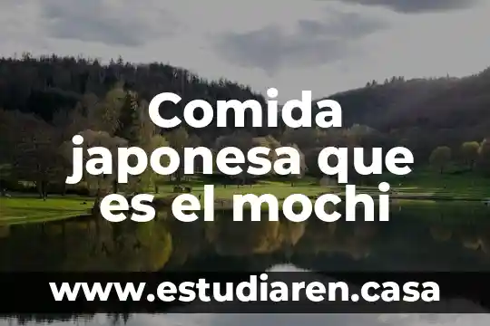 En la cultura japonesa que es un trapito 6 Comida japonesa que es el mochi