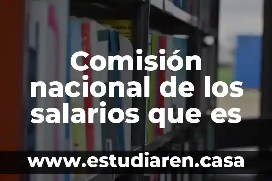 Comisión nacional de los salarios que es