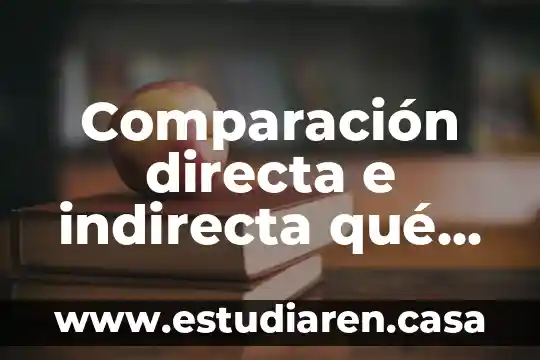 Autor donde defina que es comparación 4 Comparación directa e indirecta qué es