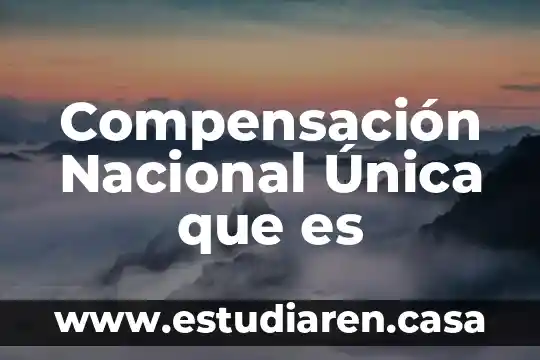 Compensación Nacional Única que es