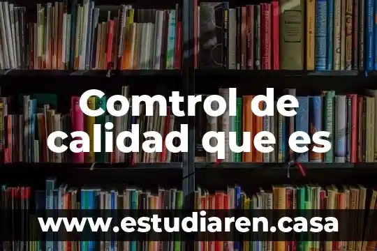 Que es sop en calidad 6 Comtrol de calidad que es