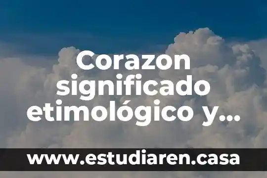 Corazon significado etimológico y que es