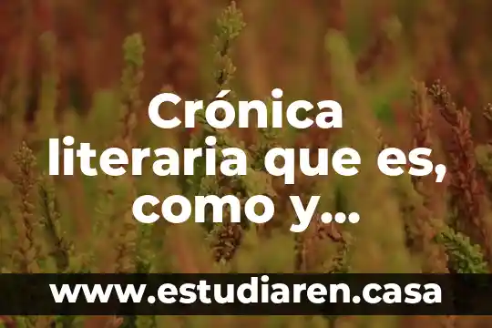 Que es cronica en la materia de español 6 Crónica literaria que es, como y ejemplos