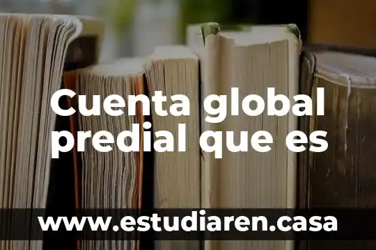 Cuenta global predial que es