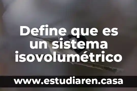Define que es un sistema isovolumétrico