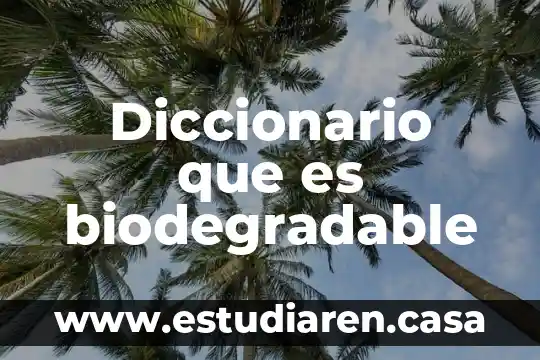 Que es biodegradable ejemplos 5 Diccionario que es biodegradable