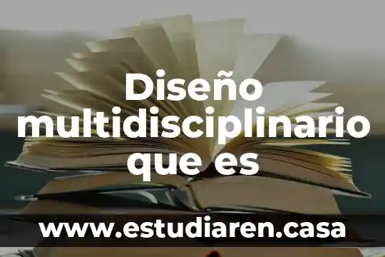 Diseño multidisciplinario que es
