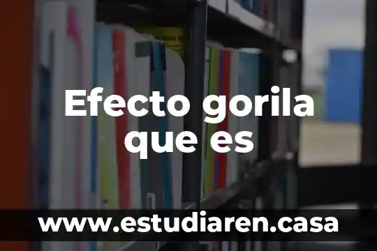 Por que es provocado el efecto inverdadero 3 Efecto gorila que es