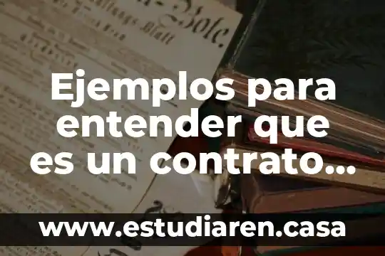 Ejemplos para entender que es un contrato por comision