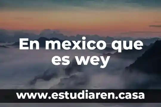 En mexico que es wey