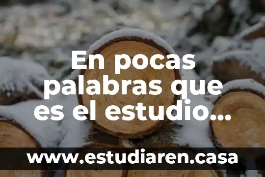 Que es el estudio exploratorio 5 En pocas palabras que es el estudio exploratorio