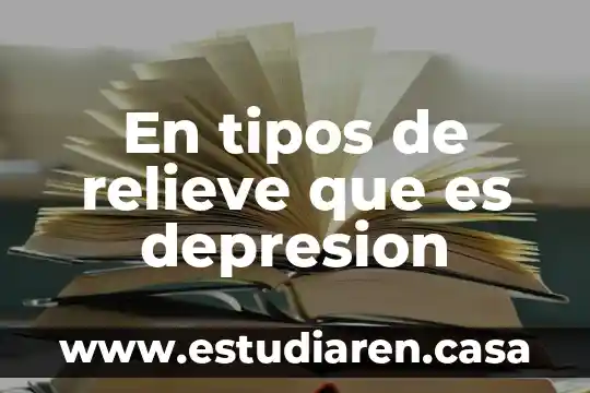 En tipos de relieve que es depresion