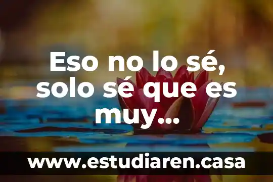 Eso no lo sé, solo sé que es muy interesante