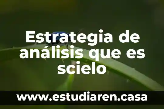 Estrategia de análisis que es scielo