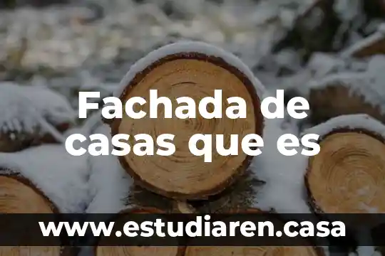 Fachada de casas que es