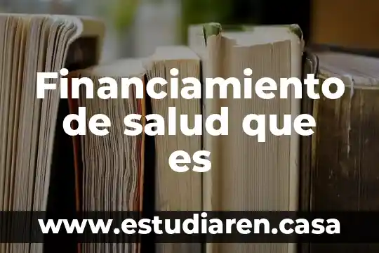Financiamiento de salud que es