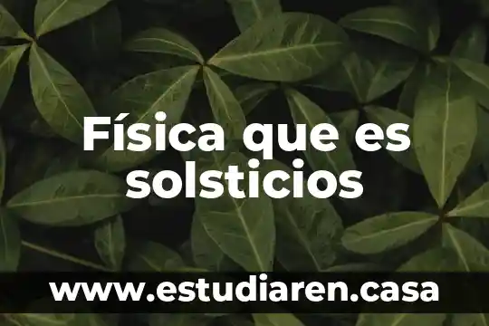 Que es el rfc como persona fisica 4 Física que es solsticios