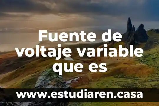 Que es una fuente de informacion estadistica directa 3 Fuente de voltaje variable que es