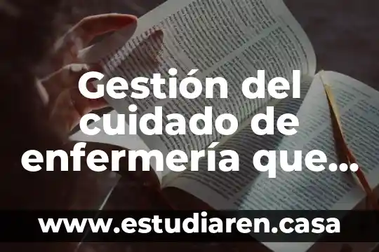 Que es un sistema de gestion de filas 4 Gestión del cuidado de enfermería que es