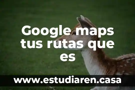 Que es maps google 3 Google maps tus rutas que es