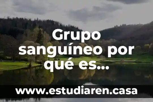 Grupo sanguíneo por qué es importancia hombres