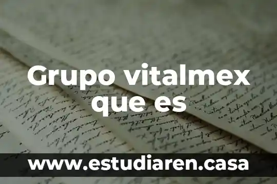 Grupo vitalmex que es