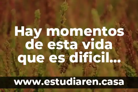 Qué es lo más difícil en un proyecto 5 Hay momentos de esta vida que es dificil comprender