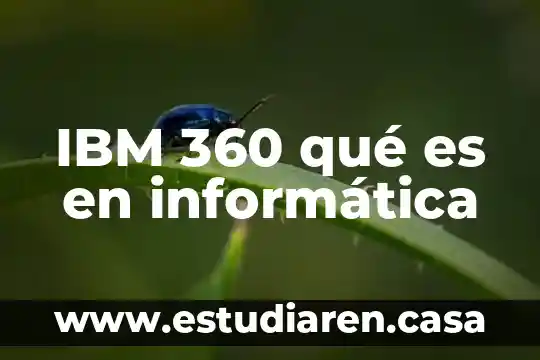 Que es 360 en publicidad 8 IBM 360 qué es en informática
