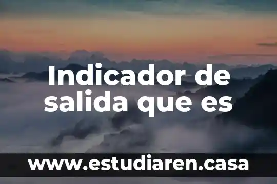 Indicador de salida que es