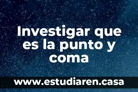 Investigar que es sistema volcanico tranbestral 6 Investigar que es la punto y coma