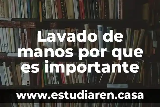 Cme enchile las manos que es bueno 6 Lavado de manos por que es importante