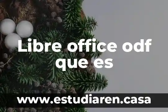 Libre office odf que es