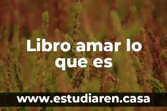 Por que es importante amar a alguien 4 Libro amar lo que es