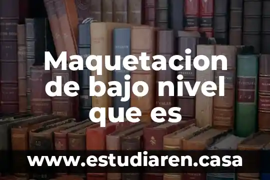 Que es nivel funcional en comunicacion 6 Maquetacion de bajo nivel que es