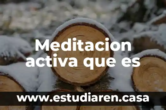 Que es dtc en comunicaciones 3 Meditacion activa que es