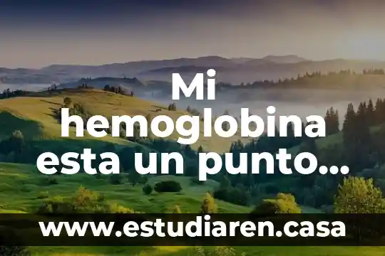 Mi hemoglobina esta un punto abajo que es