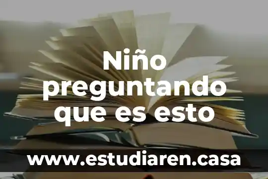 Que es desarrollo socioemocional del niño 8 Niño preguntando que es esto