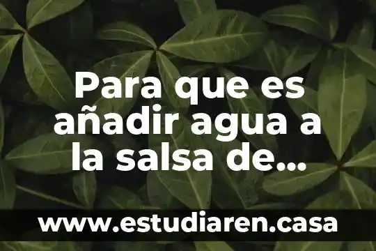 Para que es añadir agua a la salsa de guacamole