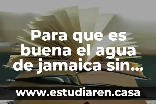 Para que es buena el agua de jamaica sin azucar